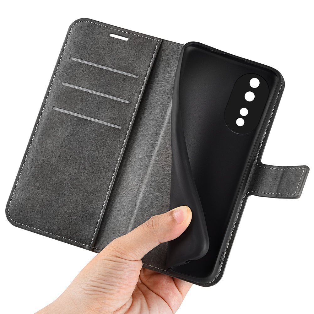 For Honor 80 5G Calf Texture PU Leather Stand Wallet Case Square Magnetic Clasp Phone Cover For Honor 80 5G Calf Texture PU Leather Stand Wallet Case Square Magnetic Clasp Phone Cover